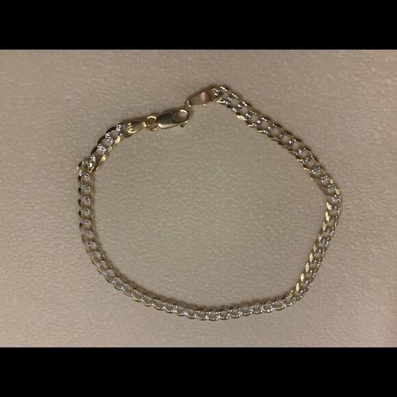 Curb link bracelet 14k solid gold perfect - Picture 13 of 16